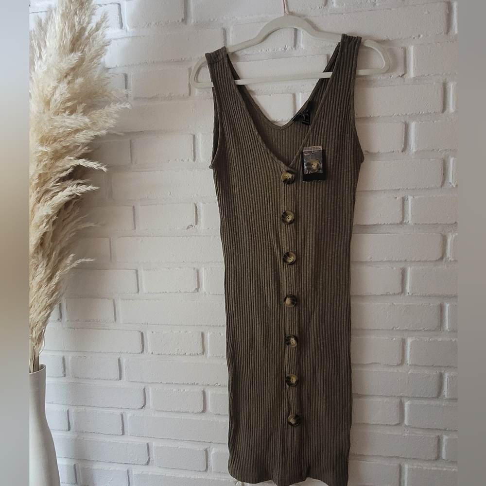Olive Knit Dress large